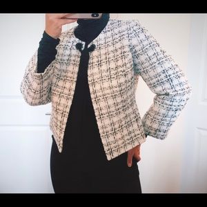 Nine West Tweed Blazer (Black/White)